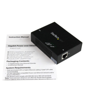 Buy StarTech 100m 1-Port Gigabit PoE+ Network Extender 802.3at and 802.3af POEEXT1GAT