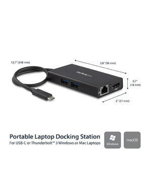 Buy StarTech 4K USB-C Laptop Docking Station DKT30CHPD with HDMI