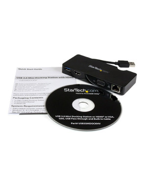 Buy StarTech Travel Docking Station USB3SMDOCKHV for Laptops - HDMI or VGA - USB 3.0