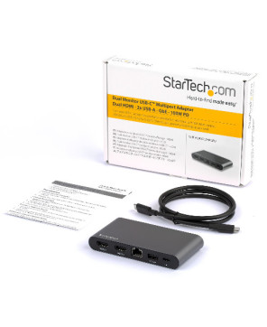 Buy StarTech USB-C Multiport Adapter 4K Dual Monitor HDMI with 100W Power Delivery DK30C2HAGPD