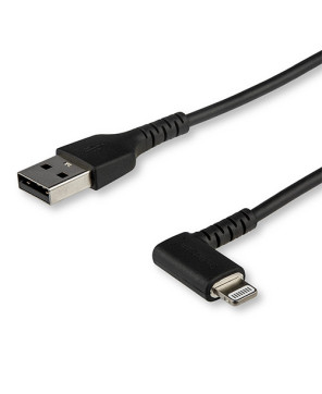 Buy StarTech 1m Durable USB A to Lightning Cable RUSBLTMM1MBR in Black - 90° Right Angled