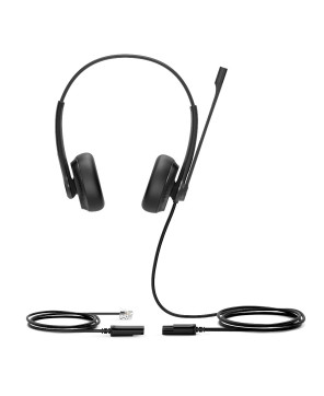 Buy Yealink YHS34 Wideband Noise Cancelling Binaural QD to RJ9 Headset YHS34-D