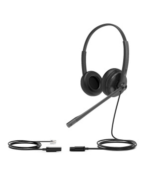 Buy Yealink YHS34 Wideband Noise Cancelling Binaural QD to RJ9 Headset YHS34-D