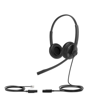 Buy Yealink YHS34 Wideband Noise Cancelling Binaural QD to RJ9 Headset YHS34-D