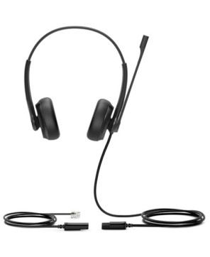 Buy Yealink YHS34 Wideband Noise Cancelling Binaural QD to RJ9 Headset YHS34-D