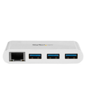 Buy StarTech 3-Port USB-C Hub with Gigabit Ethernet HB30C3A1GEA - White