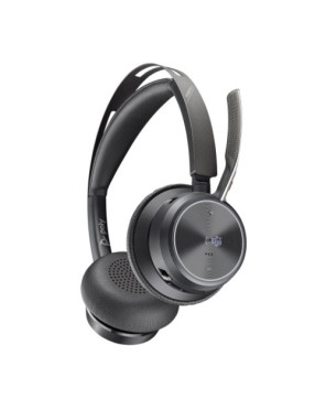 HP Poly/Plantronics Voyager Focus 2 USB-A Wired - Wireless MS Certified Stereo Headset with Stand 213727-02 / 77Y87AA