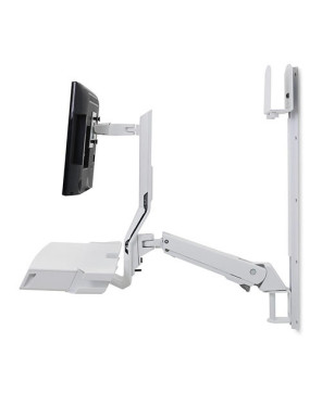 Buy Ergotron SV Combo System with Worksurface & Pan, Medium CPU Holder 45-595-216 - White