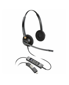 HP Poly/Plantronics EncorePro 525-M UC Microsoft Teams Binaural USB-A & C Headset 218275-01 / 783R2AA