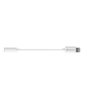 Buy Verbatim 10CM Lightning to 3.5mm Jack in White 66587 for Headphone, Audio Device