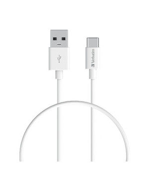 Buy Verbatim 1m Charge Sync USB-C to USB-C Cable in White 66586