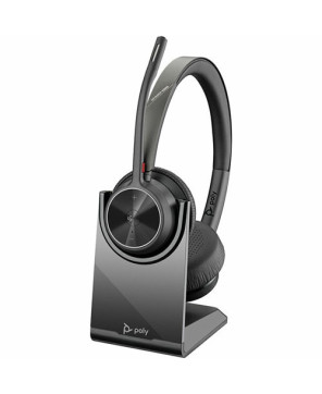 HP Poly/Plantronics Voyager 4320 UC MS USB-C Stereo Wireless Headset with Charging Stand 218479-02 / 77Z32AA