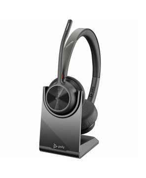 HP Poly/Plantronics Voyager 4320 UC MS USB-C Stereo Wireless Headset with Charging Stand 218479-02 / 77Z32AA