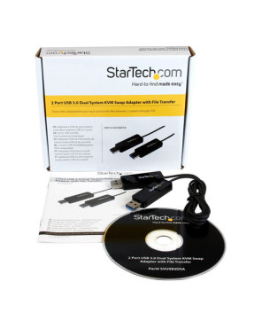 Buy Startech 1.49m 2 Port USB 3.0 Dual System Swap Cable KVM Switch with File Transfer SVUSB3DSA