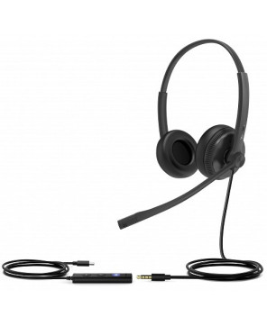 Yealink UH34 SE Teams Certified Wideband Noise-Cancelling Stereo Headset with USB-C and 3.5mm Jack TEAMS-UH34SE-D-C