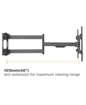 Brateck Extra Long Arm Full-Motion Wall Mount LPA49-483XLD for 43"-80" Flat Panel TVs