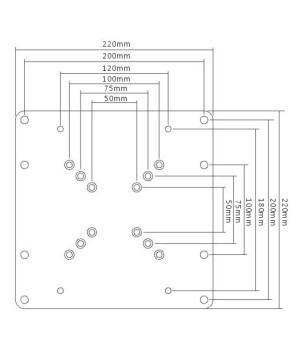 Buy Brateck LCD 200X200 VESA Extension Plate LCD-201C