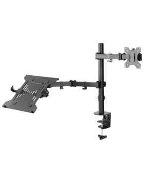 Buy Brateck Economical Double Joint Articulating Steel Monitor Arm with Laptop Holder LDT12-C1M2KN