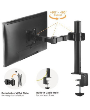 Buy Brateck Single Monitor Affordable Steel Articulating Monitor Arm Fit Most 17''-32'' LDT33-C012