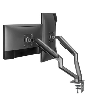 Buy Brateck Dual Monitor Economical Spring-Assisted Monitor Arm Fit Most 17"-32" Monitors LDT63-C024-B Space Grey