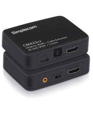 Simplecom CM423v2 HDMI Audio Extractor 4K HDMI to HDMI and Optical SPDIF + 3.5mm Stereo