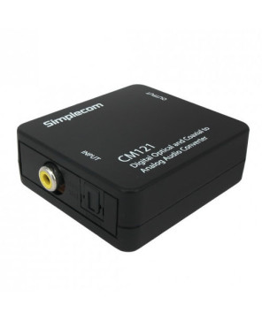 Buy Simplecom Digital Optical Toslink and Coaxial to Analog RCA Audio Converter CM121