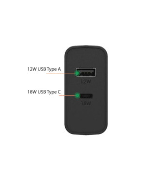 Buy OtterBox 30W USB-C and USB-A Fast Charge Dual Port Wall Charger 78-80029