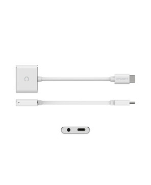 Cygnett Essentials USB-C Audio & Charge Adapter in White CY2866PCCPD