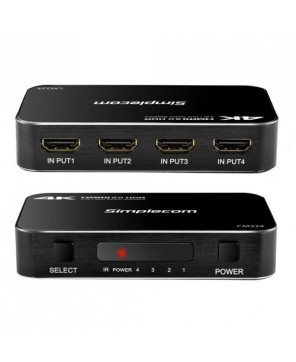 Buy Simplecom 4 Way HDMI 2.0 Switch with Remote 4 In 1 Out Splitter CM324