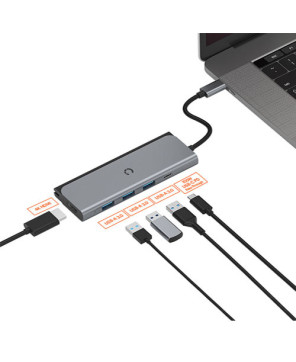 Cygnett Unite TravelMate USB-C Hub in Black CY3318HUBC3