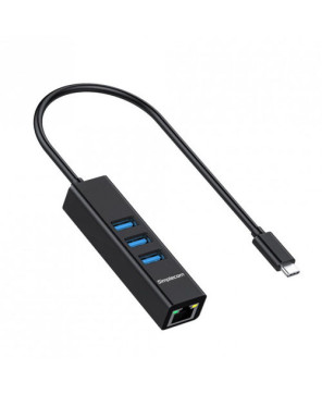 Buy Simplecom USB-C to 3 Port USB HUB with Gigabit Ethernet Adapter CHN421-BLACK