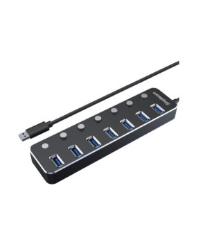 Buy Simplecom 7-Port USB 3.0 Hub with Individual Switches and Power Adapter CH375PS for Windows XP, Mac OS X 10.2