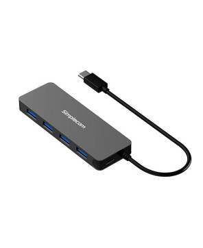 Buy Simplecom Ultra Slim Aluminium USB 3.1 Type-C to 4 Port USB 3.0 Hub in Black CH320-BLACK