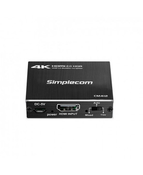 Buy Simplecom HDMI 2.0 1x2 Splitter with 2 Port HDMI Duplicator CM412