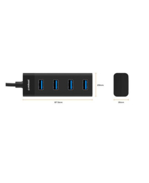 Buy mbeat USB-C to 4-Port USB 3.0 Hub in Black MB-C3H-4K