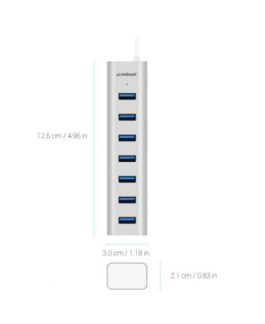 Buy mbeat 7-Port USB 3.0 Aluminium Hub with Power MB-HUB768