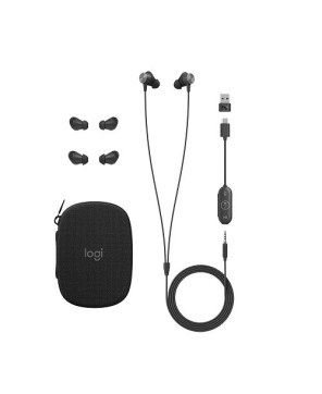 Buy Logitech Zone 3.5MM UC Wired Earbuds with USB-C and USB-A Adapter 981-001095