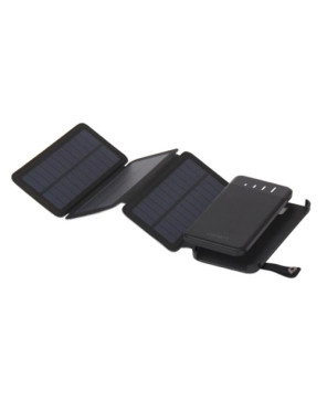 Cygnett ChargeUp Explorer 8000 mAh Power Bank with Solar Panels in Black CY2805PBCHE