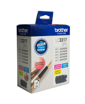 Buy Brother 3 Colour Value Pack Ink Cartridges LC-3317-3PK