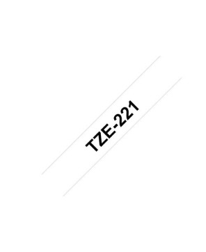 Buy Brother 9mm Black on White Labelling Tape TZE-221