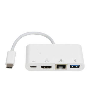 Buy 8ware USB-C to USB-A + HDMI + Gigabit LAN Ethernet with USB-C 60W Charging Port Adapter Cable 8WD-CUEFH01