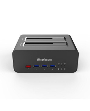 Buy Simplecom USB 3.0 to Dual SATA Aluminium Docking Station with 3-Port Hub and 1 Port 2.1A USB Charger SD352