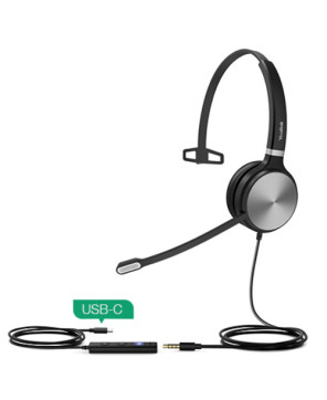 Buy Yealink Wideband Noise Cancelling USB-C and 3.5mm Mono Wired Headset UH36-M-C