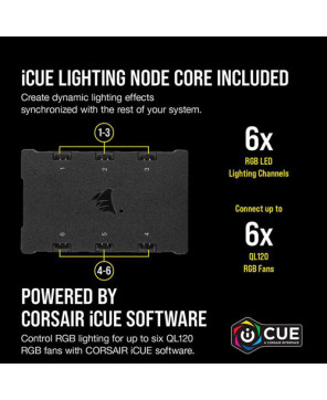 Buy Corsair iCUE QL120 RGB 120mm PWM Triple Fan with Lighting Node CORE CO-9050098-WW