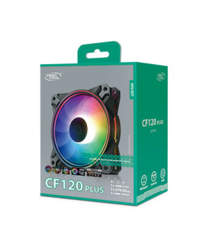 Deepcool 3-pack CF 120 PLUS 3 in 1 Customisable Addressable RGB LED Lighting Case Fan DP-F12-AR-CF120P-3P