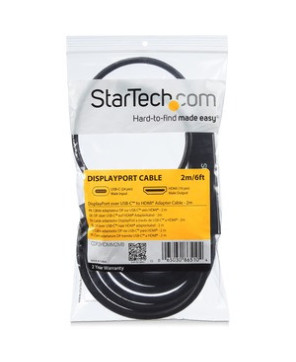 Buy StarTech 2m 4K 30Hz USB-C to HDMI Adapter Cable in Black CDP2HDMM2MB