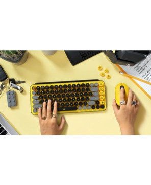 Buy Logitech POP Keys Keyboard - Wireless Connectivity- Yellow 920-010577