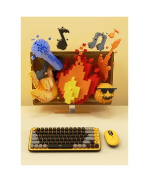 Buy Logitech POP Keys Keyboard - Wireless Connectivity- Yellow 920-010577