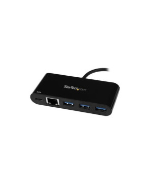 uy StarTech USB-C to Ethernet Adapter with 3-Port USB 3.0 Hub and Power Delivery US1GC303APD