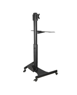 StarTech Mobile Standing Workstation with Monitor Mount CPU/PC Holder Desktop Computer Cart WKSTNCART